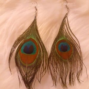 Peacock Feather Earrings